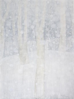 Snow Landscape IV, 2013, oil and watercolour on paper, 240x180 cm